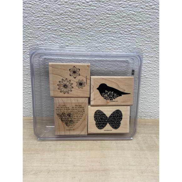 Stampin Up Punch Potpourri Set Of 4 Rubber Stamps - Picture 1 of 3